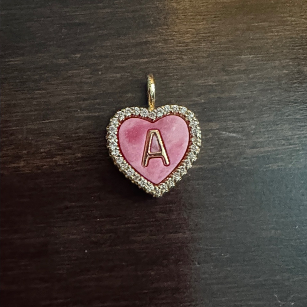 CAMI HEART INITIAL NECKLACE ‘A’ CHARM